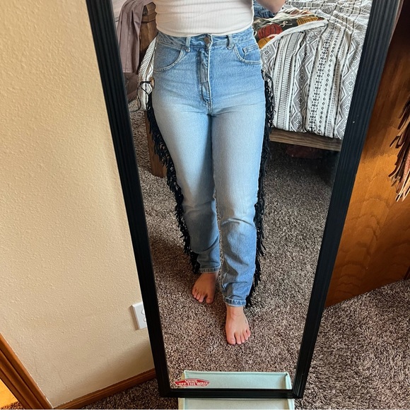 VINTAGE CHRISTIAN AGNELLI WESTERN denim size 2 - Picture 2 of 8